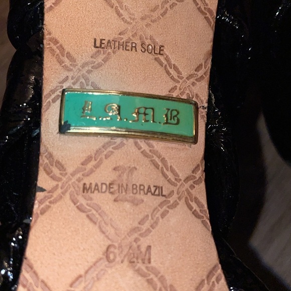 L.A.M.B. Leather upper strappy heels size-6.5M - Picture 5 of 6